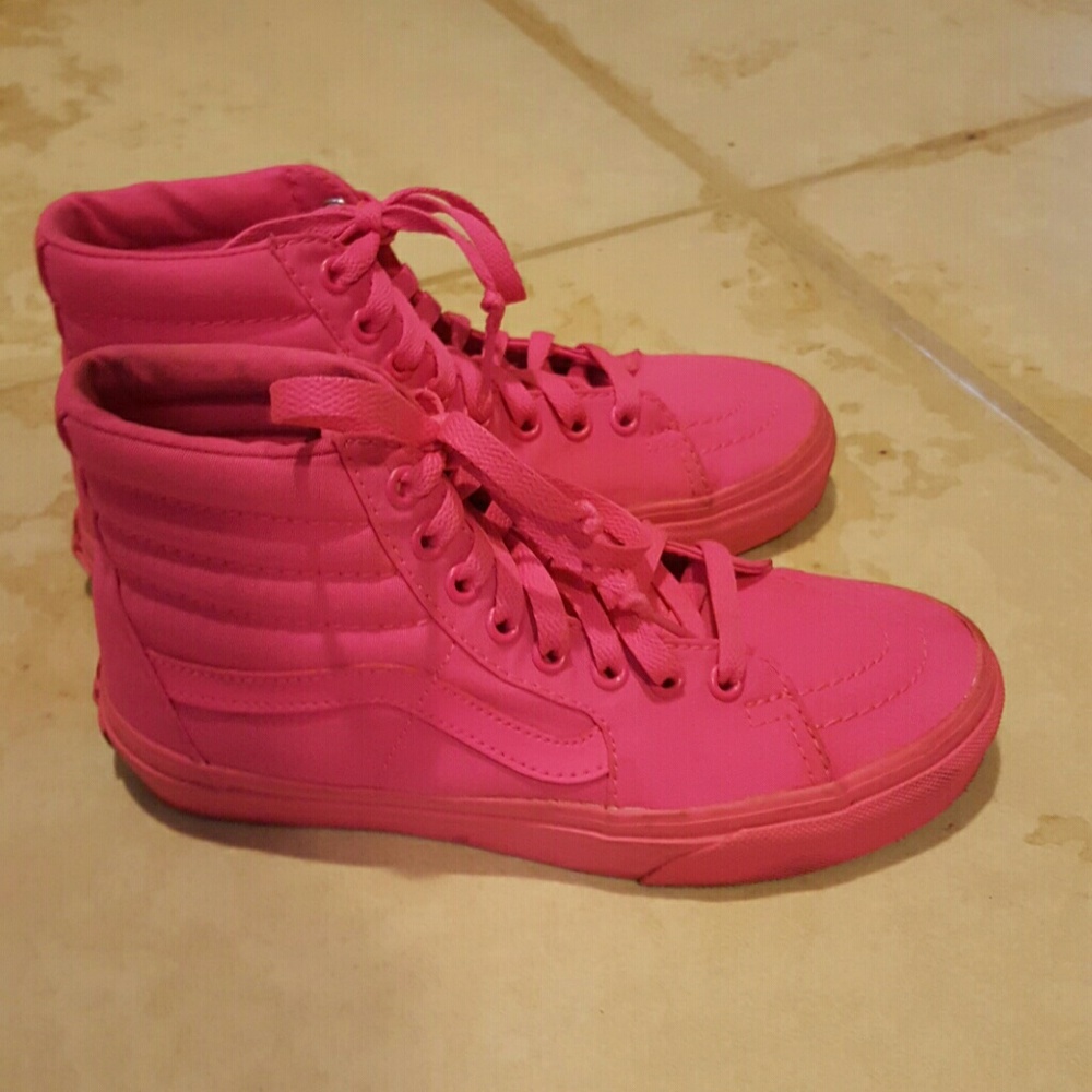 Vans Pink High Top Shoes Womens 5.5